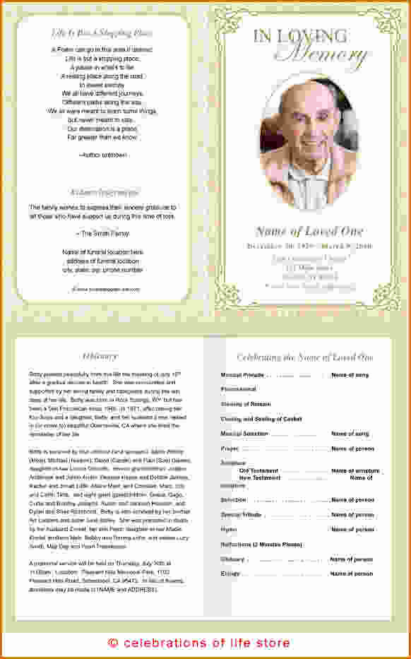 Free Memorial Program Template Download Inspirational 12 Free Printable Funeral Program Template