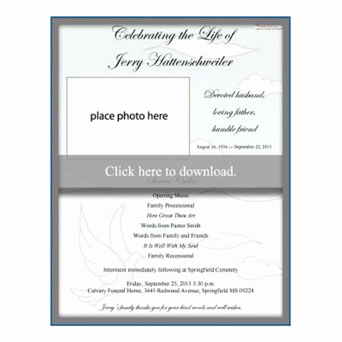 Free Memorial Program Template Download Unique Our Favorite Actually Free Funeral Program Templates