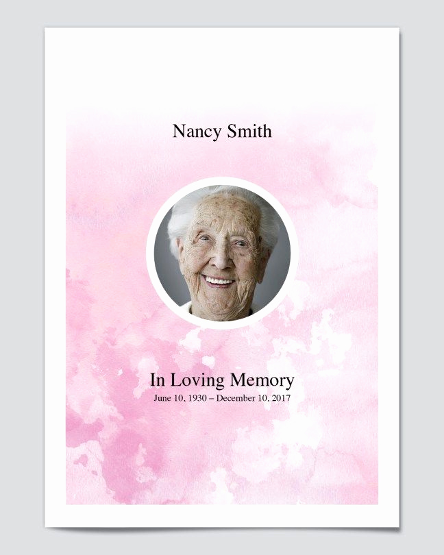 Free Memorial Program Template Fresh Free Editable Funeral Program Templates Free Editable