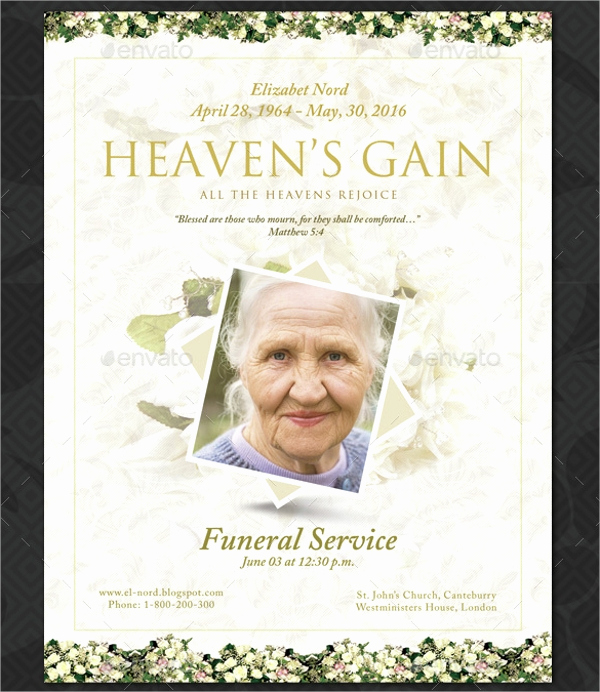 Free Memorial Program Template Unique 16 Funeral Memorial Program Templates Psd Ai Vector