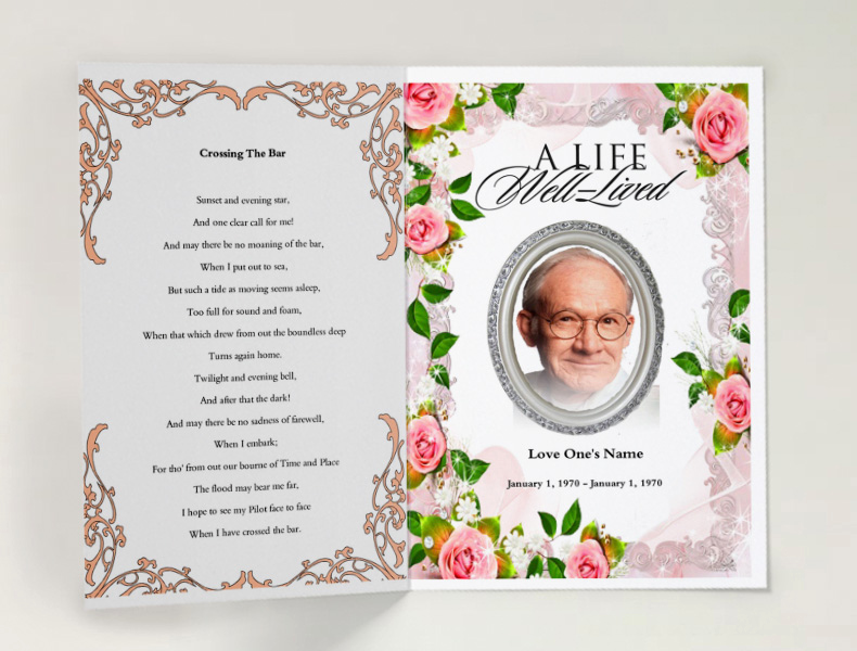 Free Memorial Program Template Unique 75 Free Funeral Program Template