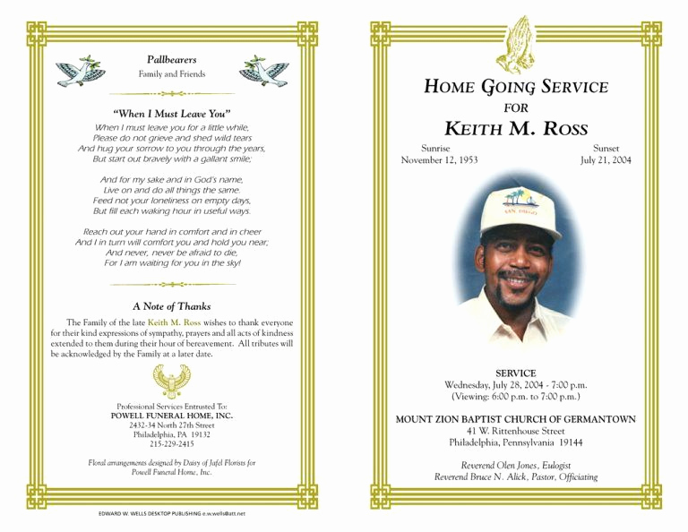 Free Memorial Program Template Unique Blank Funeral Program Template Best Photos Of Free Funeral