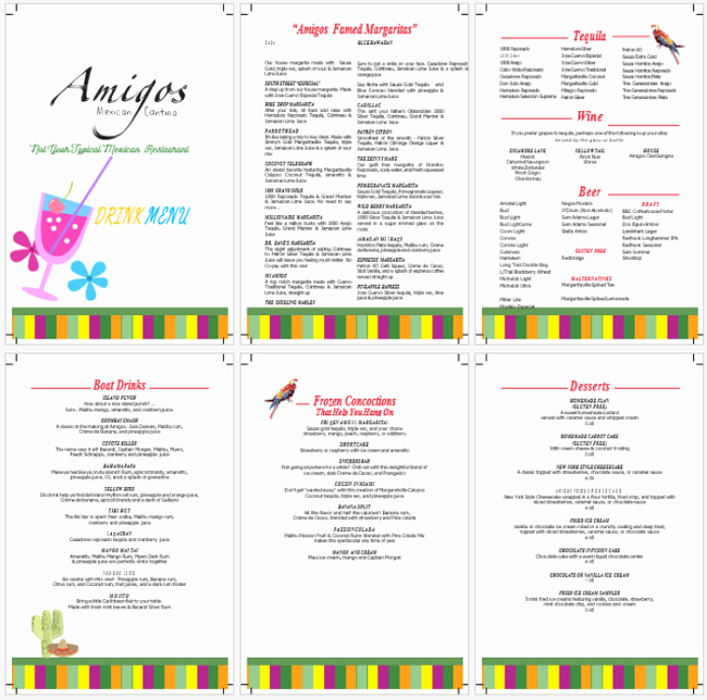 Free Menu Template Microsoft Word Beautiful Drink Menu Template 5 Best Drink Menu formats