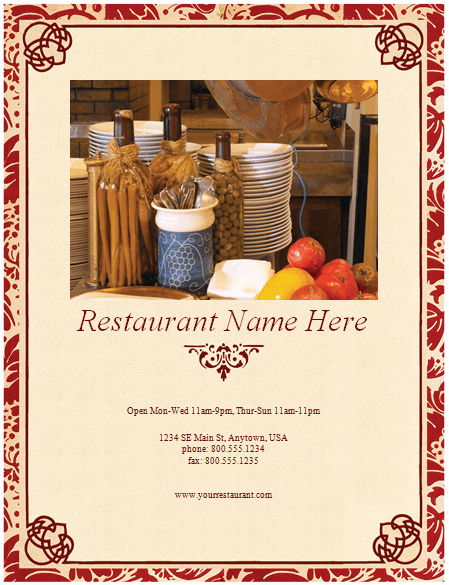 Free Menu Template Microsoft Word Best Of Restaurant Menu Template 8 Free Restaurant Menus