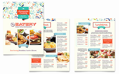 Free Menu Template Microsoft Word New Food &amp; Beverage Brochures &amp; Flyers Word &amp; Publisher