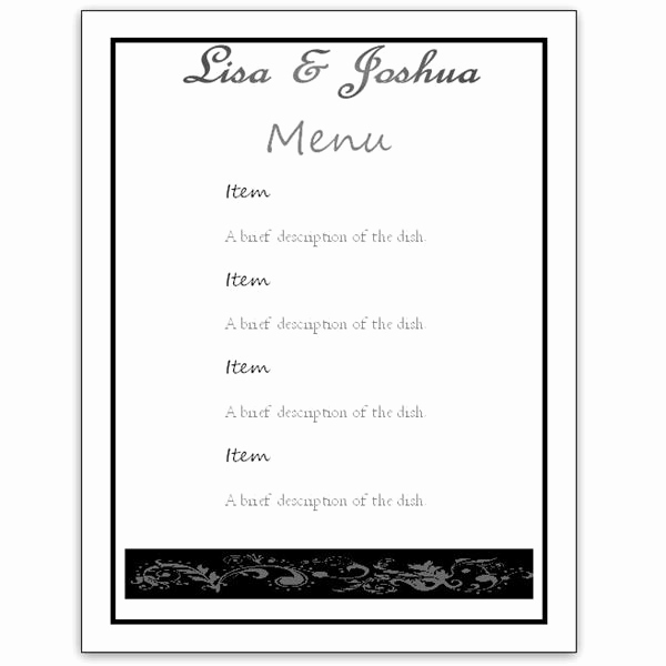 Free Menu Template Word Elegant Free Menu Template Word