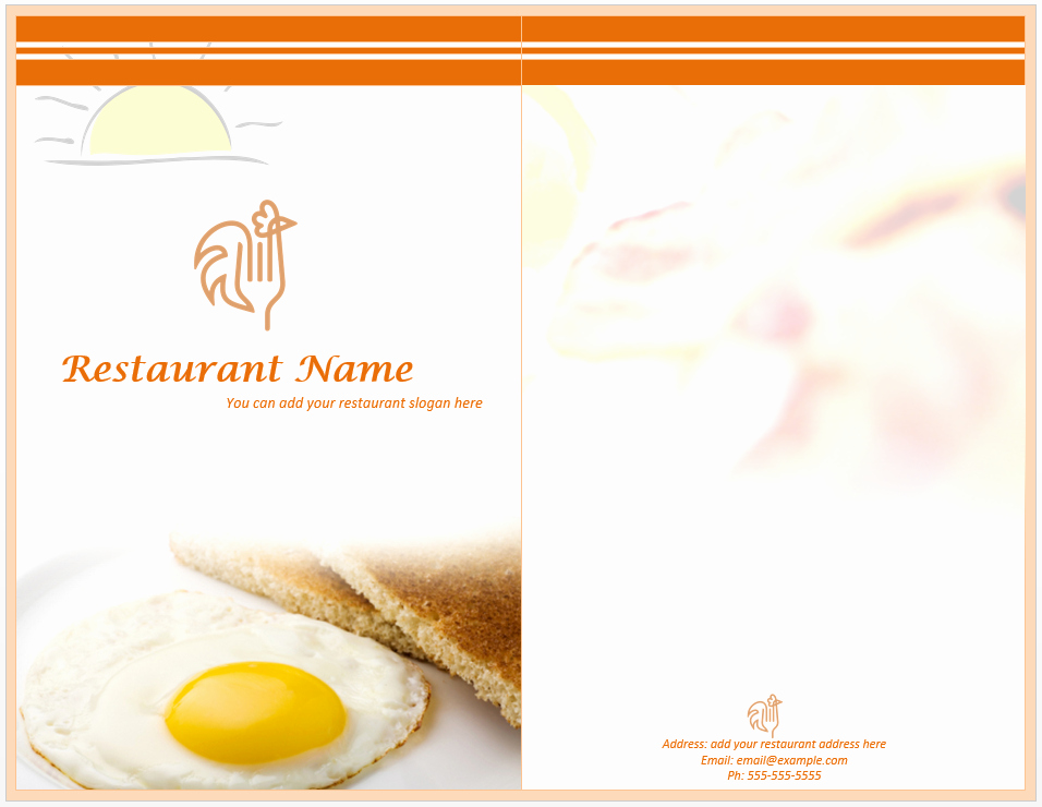 Free Menu Template Word Fresh Breakfast Menu Template Word Templates