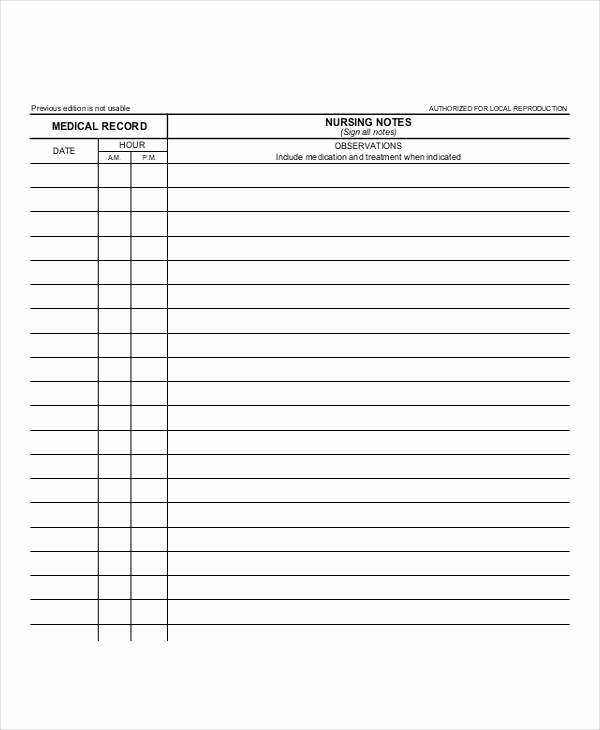 Free Nursing Progress Notes Template Best Of Free 4 Nursing Note Examples &amp; Samples In Pdf