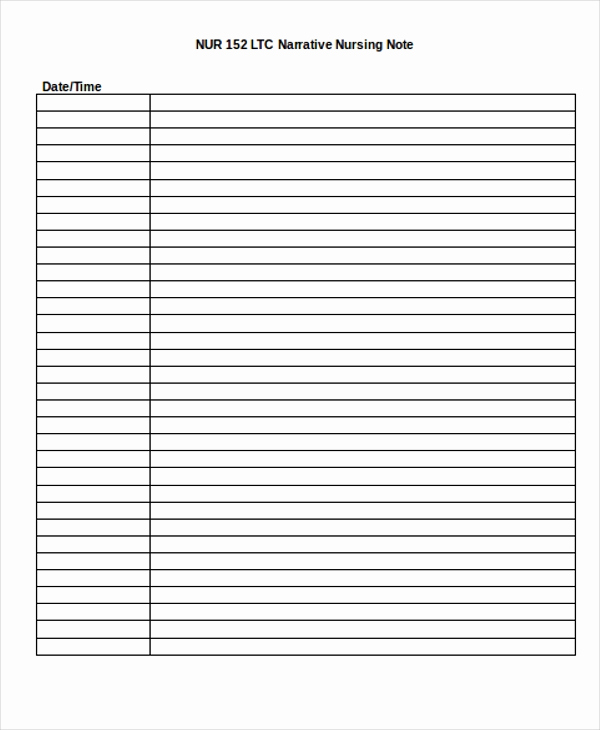 Free Nursing Progress Notes Template Inspirational Nursing Note Templates 6 Free Word Pdf format Download