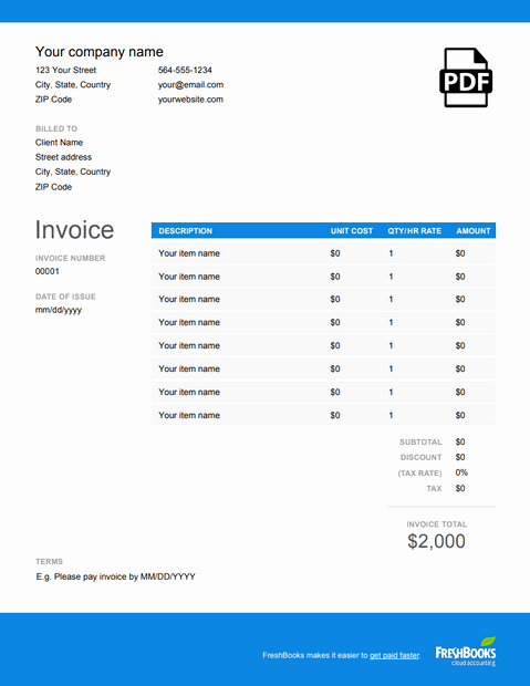 Free Plumbing Invoice Template Luxury Pdf Invoice Template Free Download