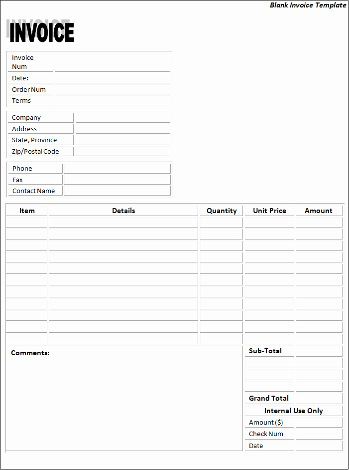 Free Printable Invoice Template Word Best Of Invoice Templates Printable Free