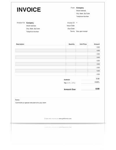 Free Printable Invoice Template Word Inspirational Invoice Template Pdf