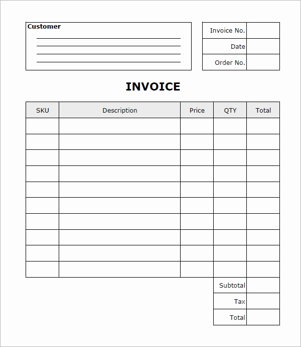 Free Printable Invoice Template Word Lovely Free 9 Business Invoice Templates In Pdf Word