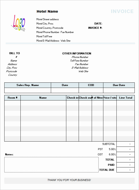 Free Printable Invoice Template Word Unique 60 Microsoft Invoice Templates Pdf Doc Excel