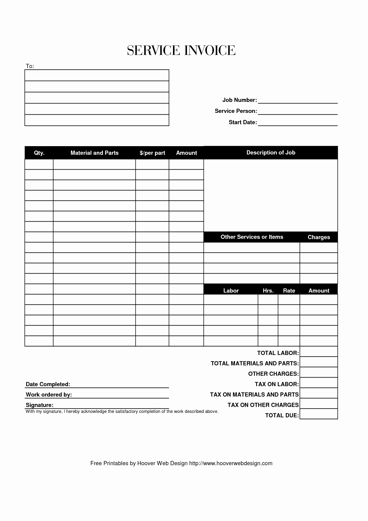 Free Printable Invoice Template Word Unique Hoover Receipts