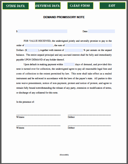 Free Promissory Note Template Pdf Fresh Demand Promissory Note Template