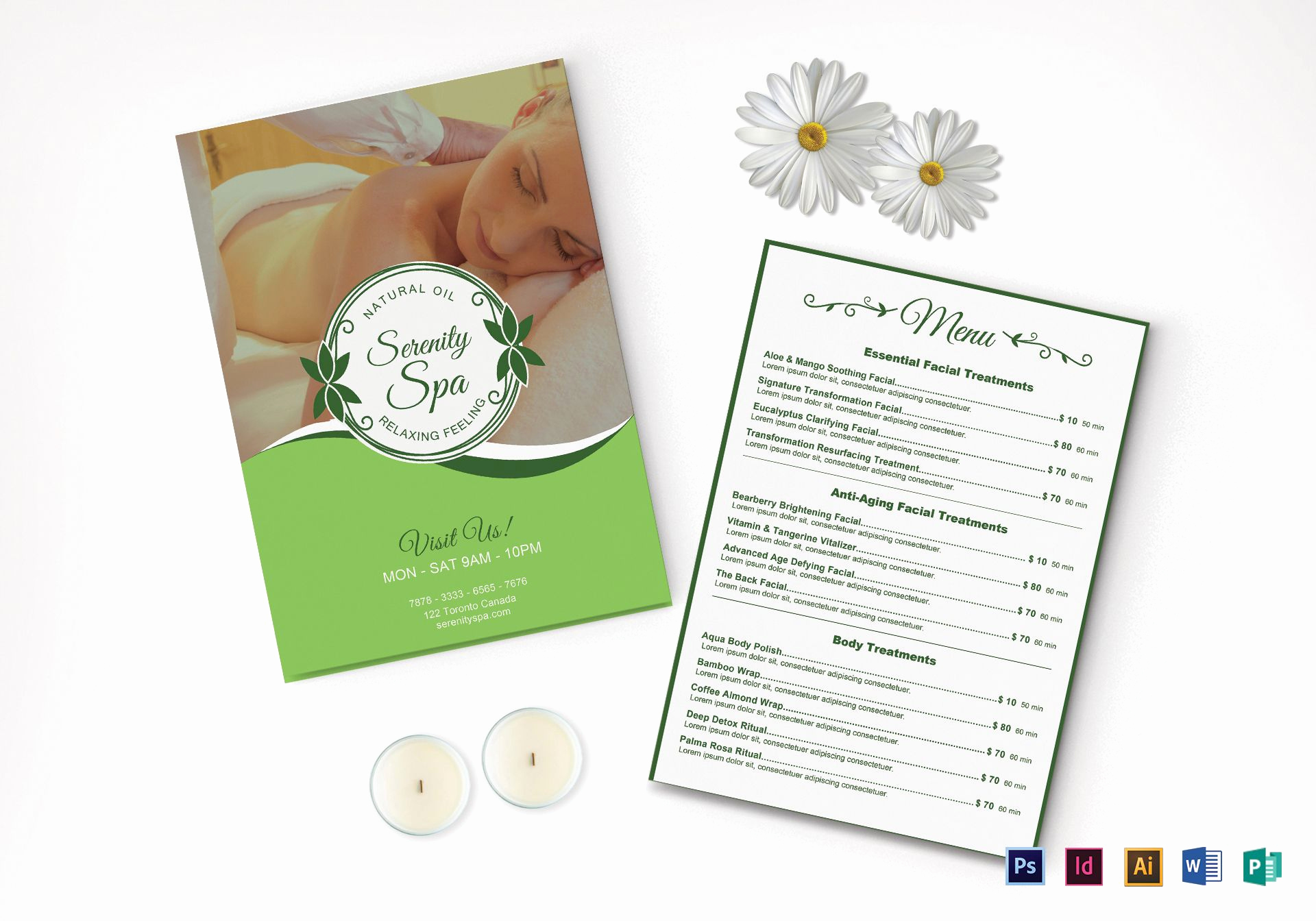 Free Salon Menu Template New Spa Menu Design Template In Psd Word Publisher