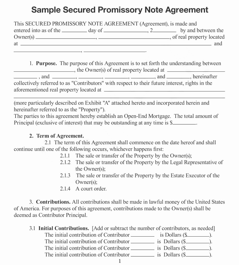 Free Secured Promissory Note Template Awesome 25 Free Secured Promissory Note Templates Word