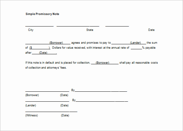 Free Secured Promissory Note Template Elegant Free Promissory Note Template Word