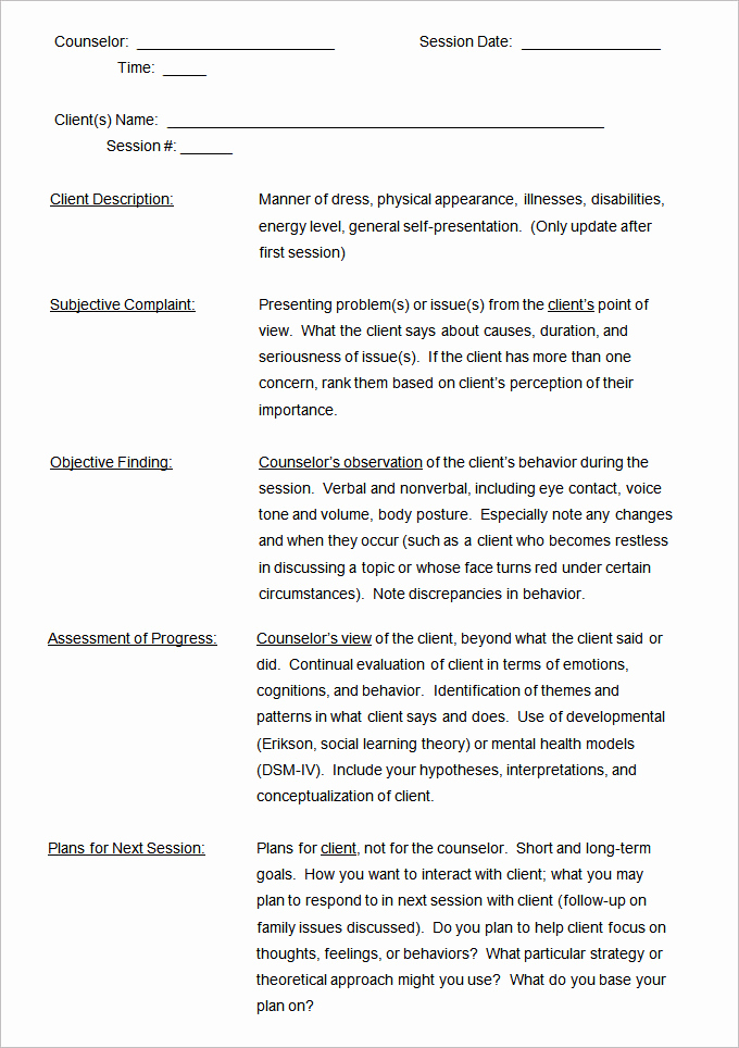 Free soap Note Template Best Of 6 soap Note Templates Free Word Documents Download