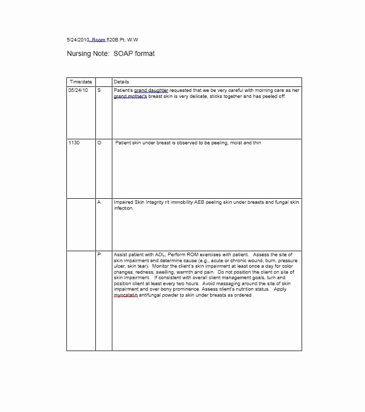 Free soap Note Template Lovely 40 Fantastic soap Note Examples &amp; Templates Templatelab