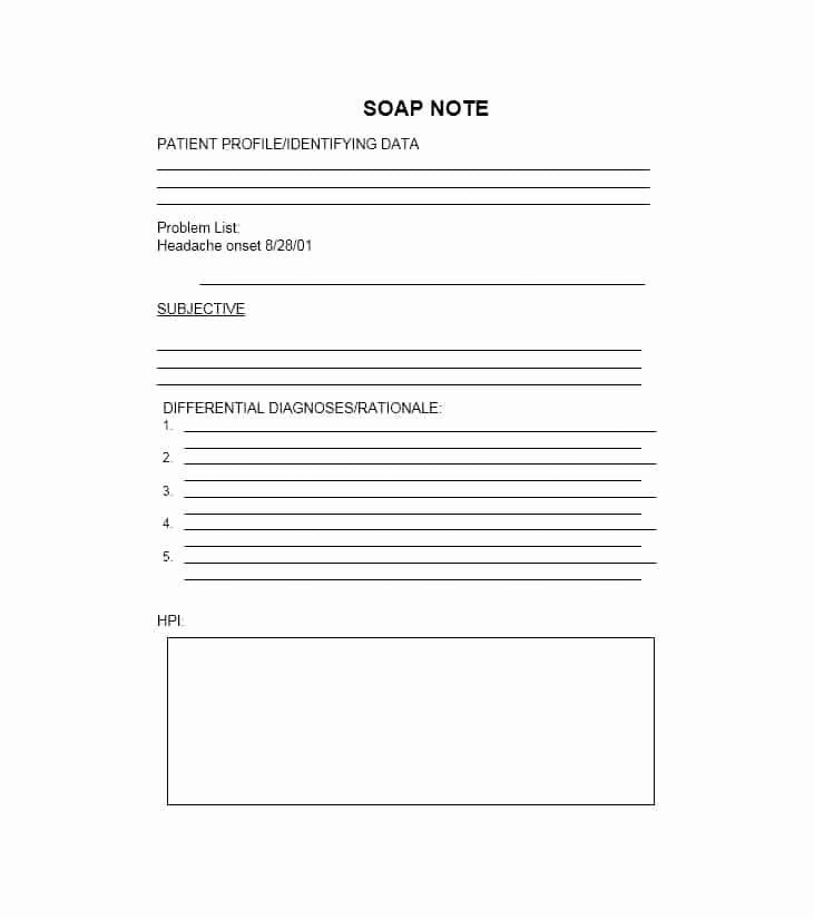 Free soap Note Template Lovely 40 Fantastic soap Note Examples &amp; Templates Templatelab
