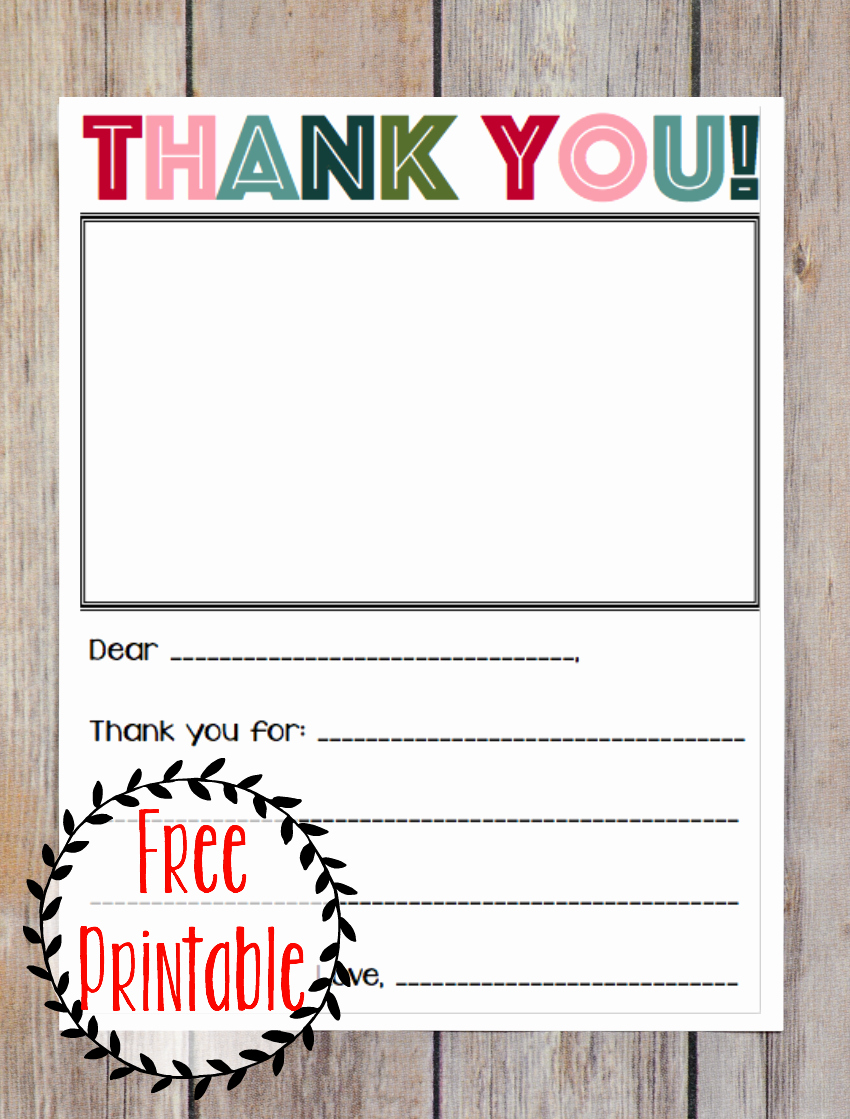 Free Thank You Note Template Awesome Free Printable Christmas Thank You Note for Kids