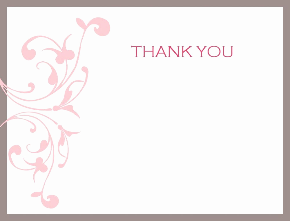 Free Thank You Note Template Fresh Thank You Note Printable