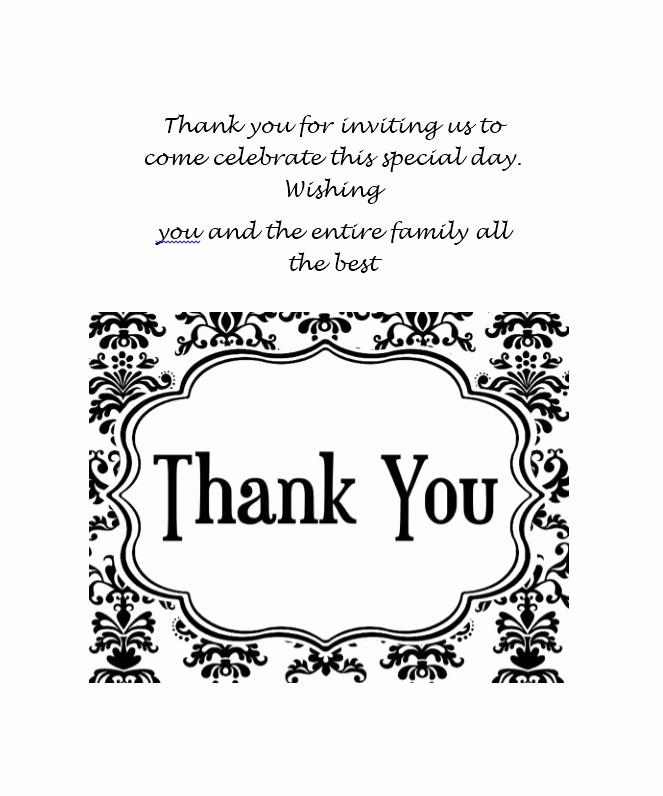 Free Thank You Note Template Lovely 30 Free Printable Thank You Card Templates Wedding