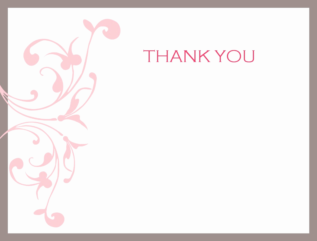 Free Thank You Note Template New Thank You Card Template