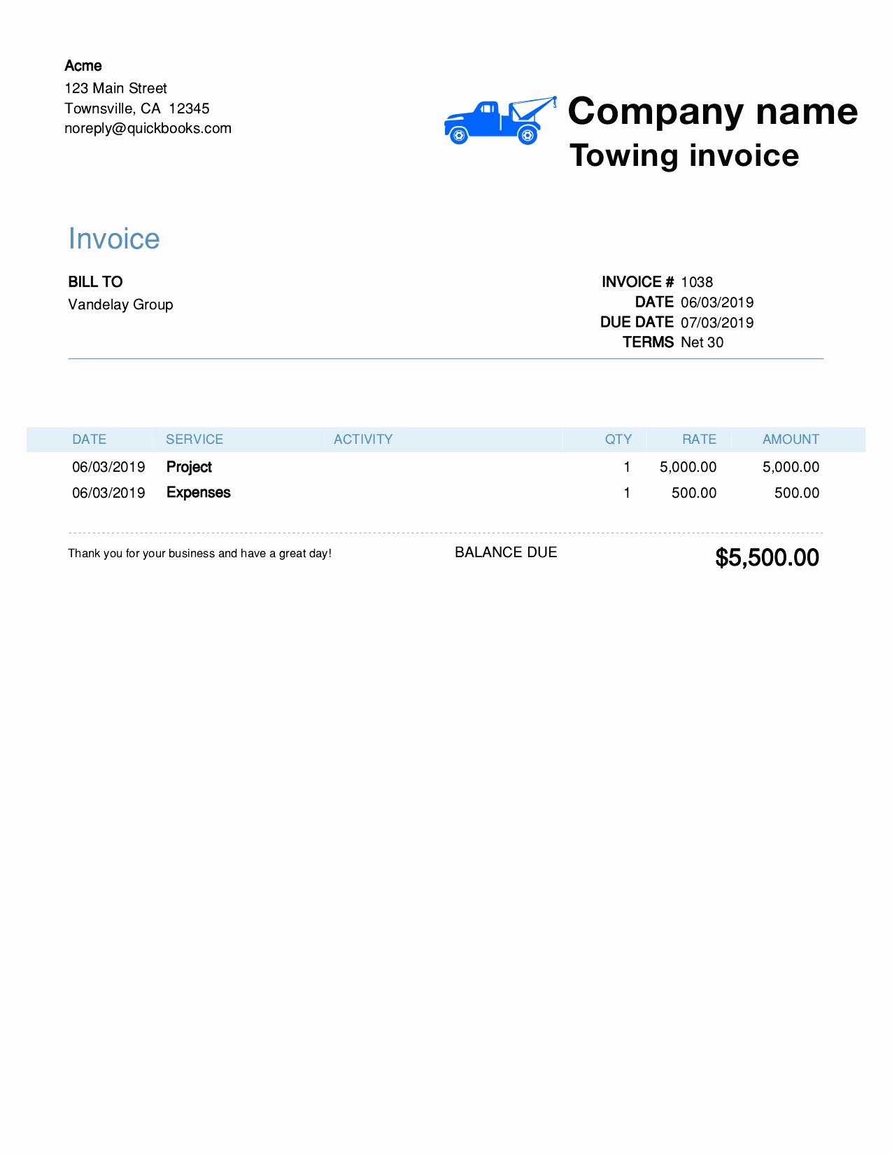 Free towing Invoice Template Awesome Free towing Invoice Template Customize and Send In 90 Seconds