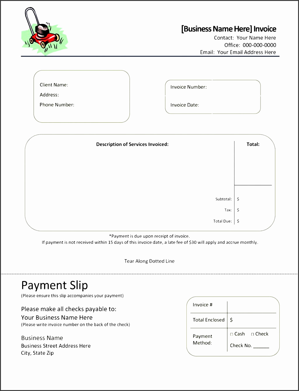 Free towing Invoice Template Elegant 8 Printable Service Invoice Template Sampletemplatess