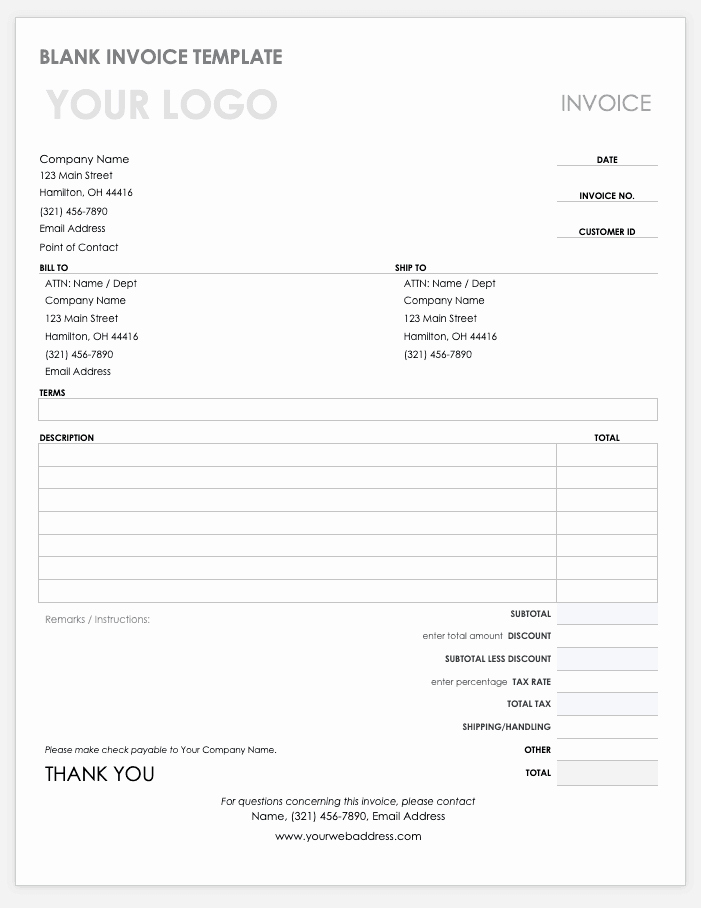 Free Word Invoice Template Elegant Free Ms Word Invoices Templates