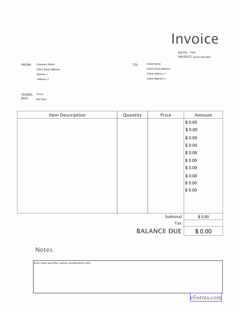 Free Word Invoice Template Lovely Free Blank Invoice Templates Pdf