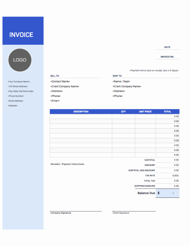 Free Word Invoice Template New Word Invoice Template Free to Download