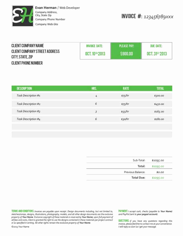 Freelance Graphic Design Invoice Template Awesome 40 Invoice Templates