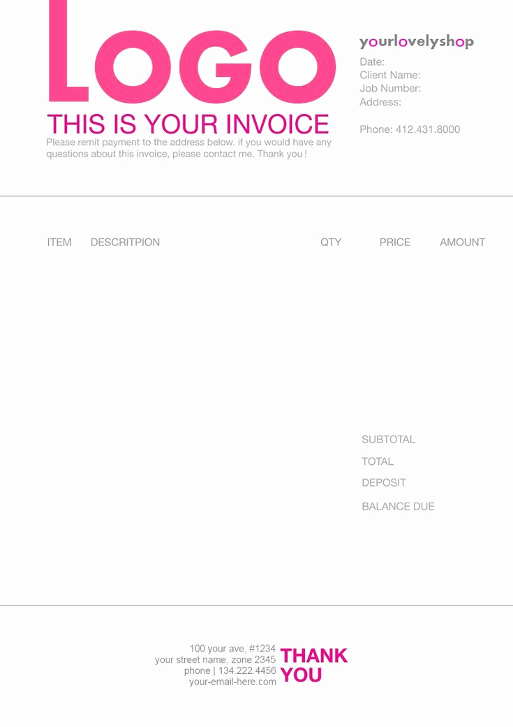Freelance Graphic Design Invoice Template New 1000 Images About Invoice Design On Pinterest
