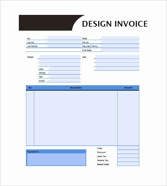 Freelance Graphic Design Invoice Template New Graphic Design Invoice Template 14 Free Word Excel