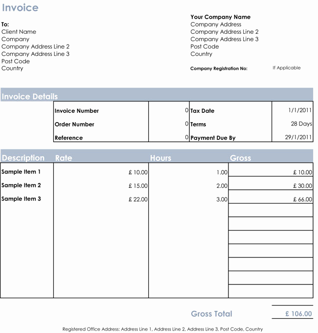 Freelance Hourly Invoice Template Beautiful 15 Hourly Service Invoice Templates In Excel Word and Pdf