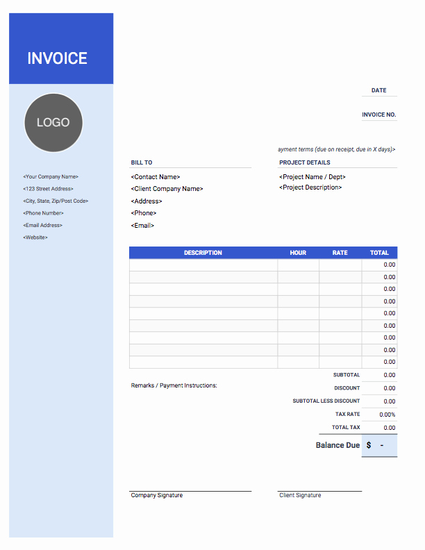 Freelance Hourly Invoice Template Beautiful Consulting Invoice Templates Free Download