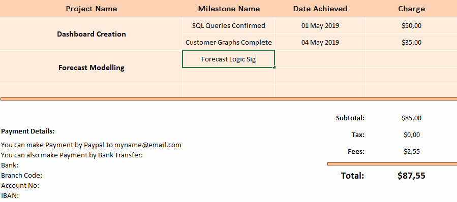 freelance invoice template