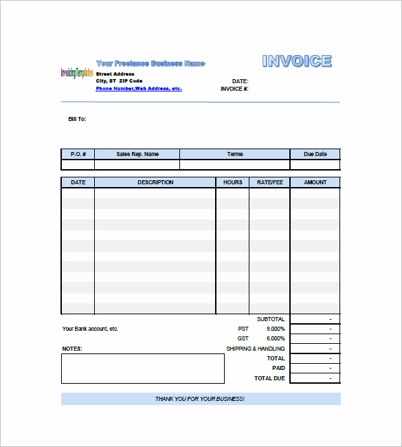 Freelance Hourly Invoice Template Fresh How to Write An Invoice for Freelance Work 10 – New