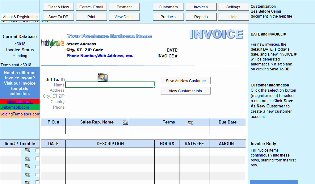 Freelance Hourly Invoice Template Lovely Freelance Invoice Template