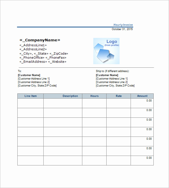 Freelance Hourly Invoice Template Unique 5 Hourly Invoice Template with Further Description