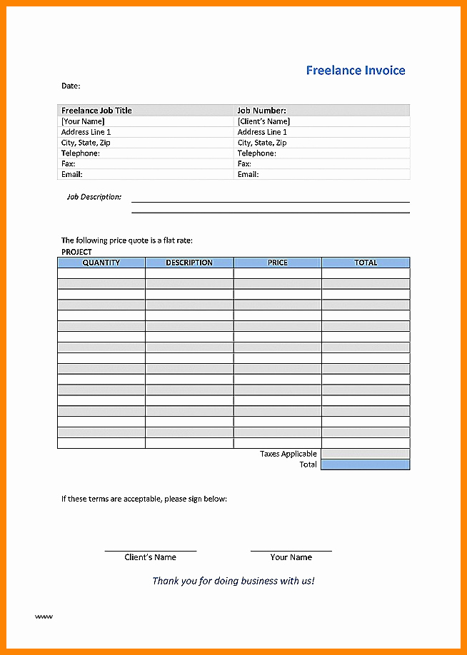 Freelance Writing Invoice Template Fresh 7 Freelance Journalist Invoice Template