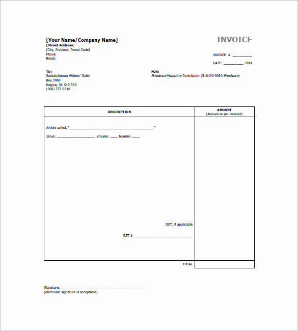 Freelance Writing Invoice Template Fresh Freelancer Invoice Template 15 Free Word Excel Pdf