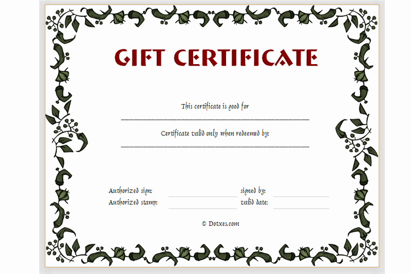 Full Page Gift Certificate Template Best Of Gift Certificate Template Floral Design Dotxes