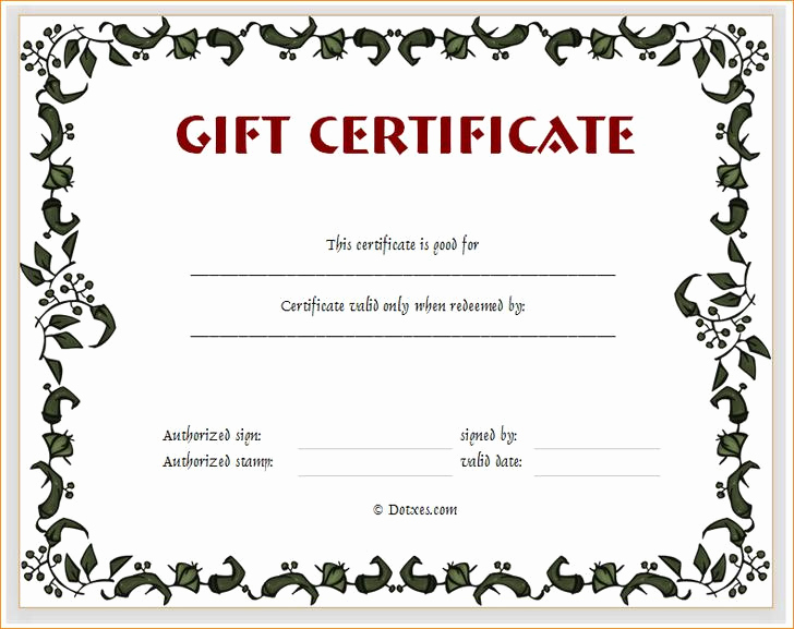 Full Page Gift Certificate Template Fresh 34 Gift Certificate Template Free Download