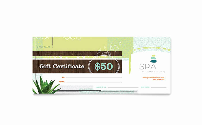 Full Page Gift Certificate Template Fresh Day Spa Gift Certificate Template Word &amp; Publisher