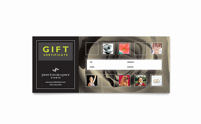 Full Page Gift Certificate Template Inspirational Graphy Studio Gift Certificate Template Design